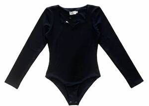 NEW IF SO girls long sleeve bodysuit in black